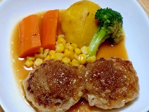 大根おろしでさっぱり☆和風ハンバーグのみぞれ煮